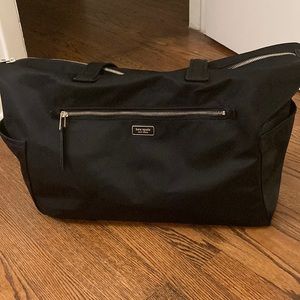 KATE SPADE black nylon weekend bag